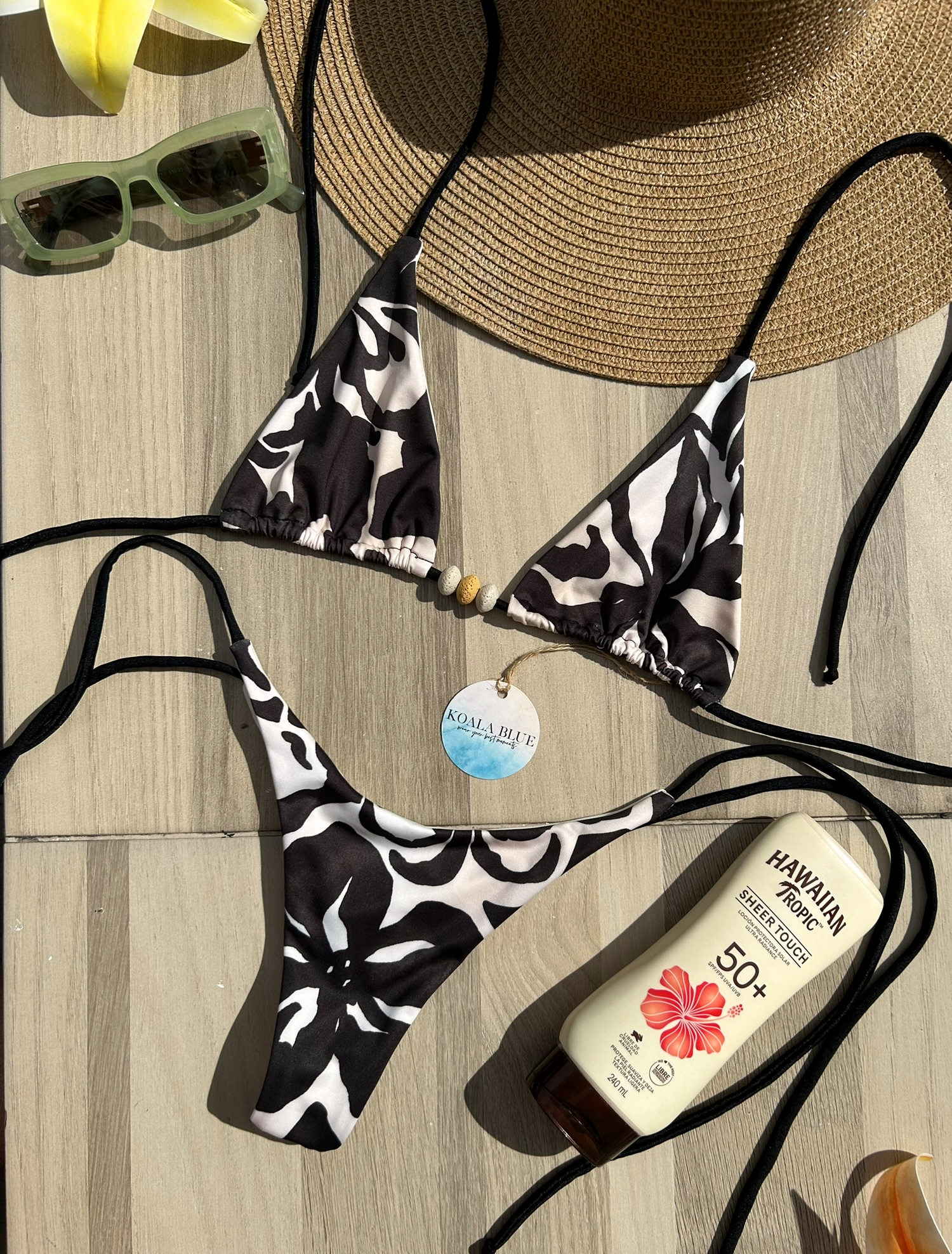 Zahara Dark Floral Bikini Set