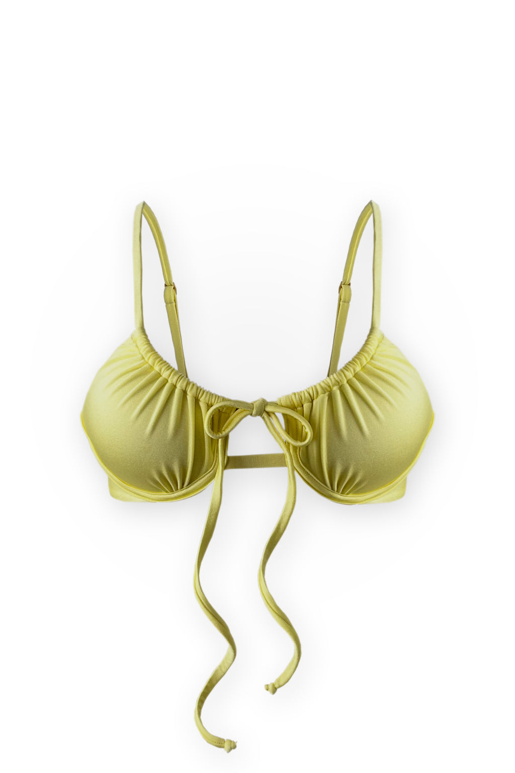 Chloe Ruched Balconette Top - Buttercream