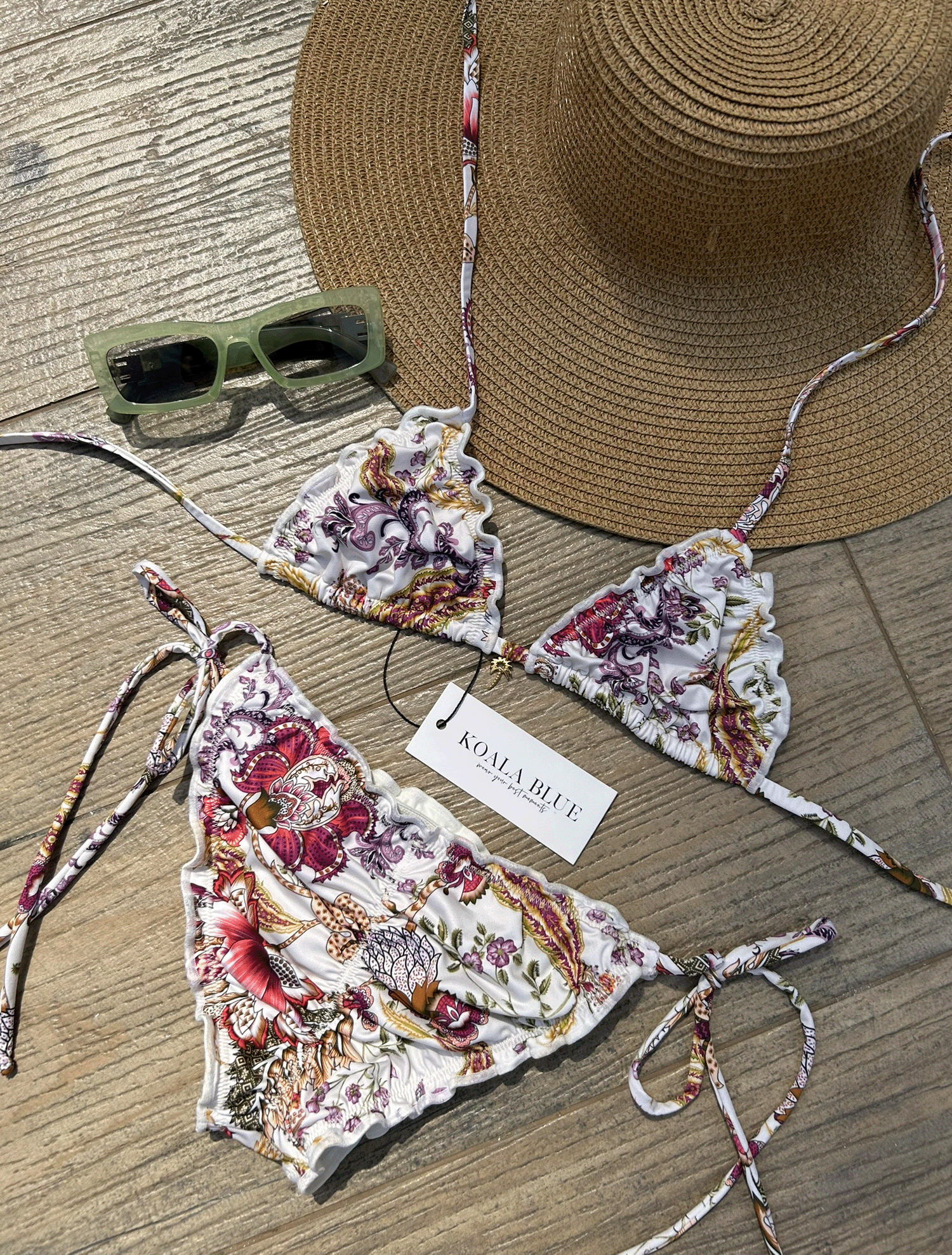 Charlotte Floral Blanc Bikini Set