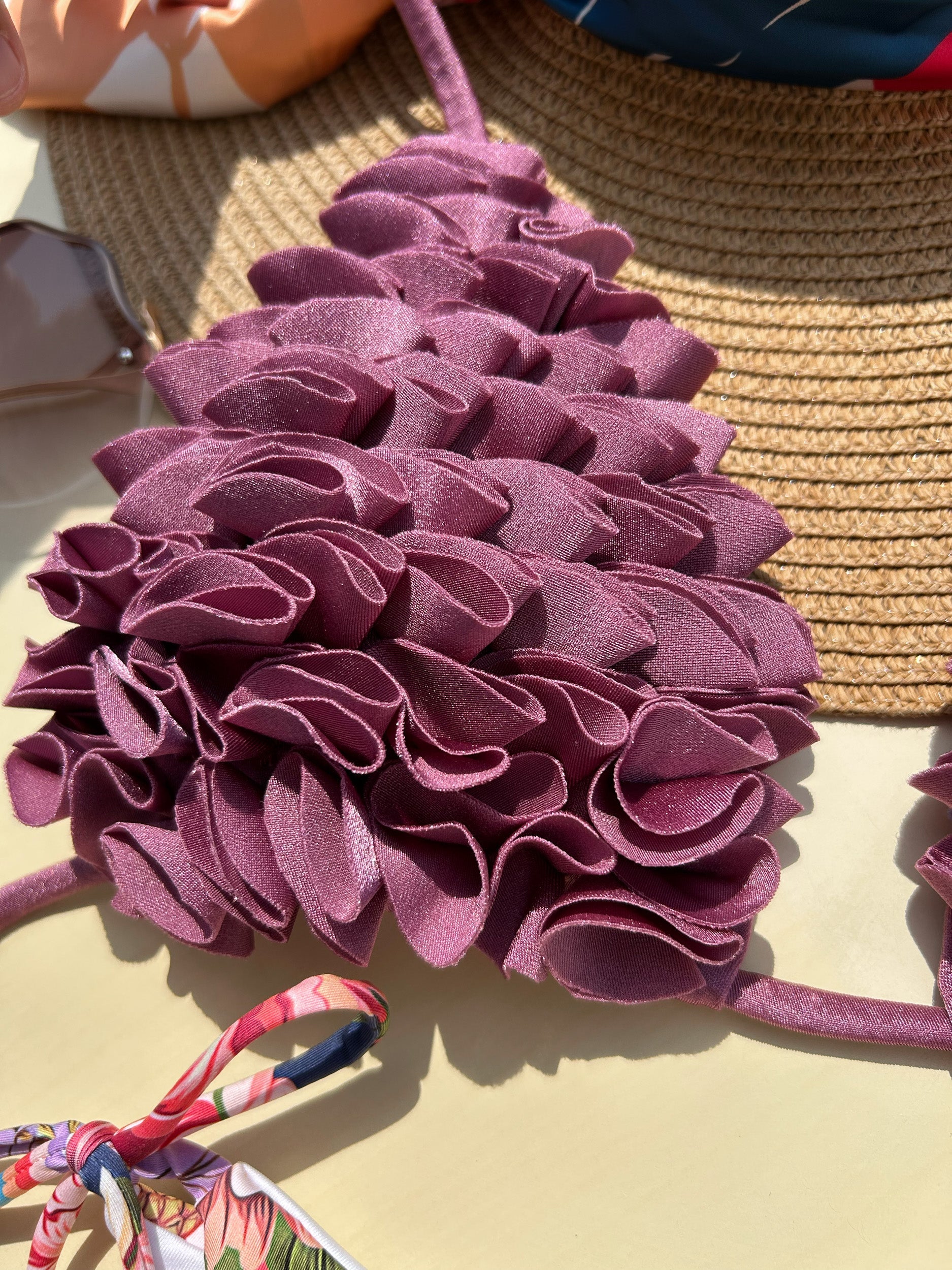 Flower's Beach Plum Reversible Bikini Set