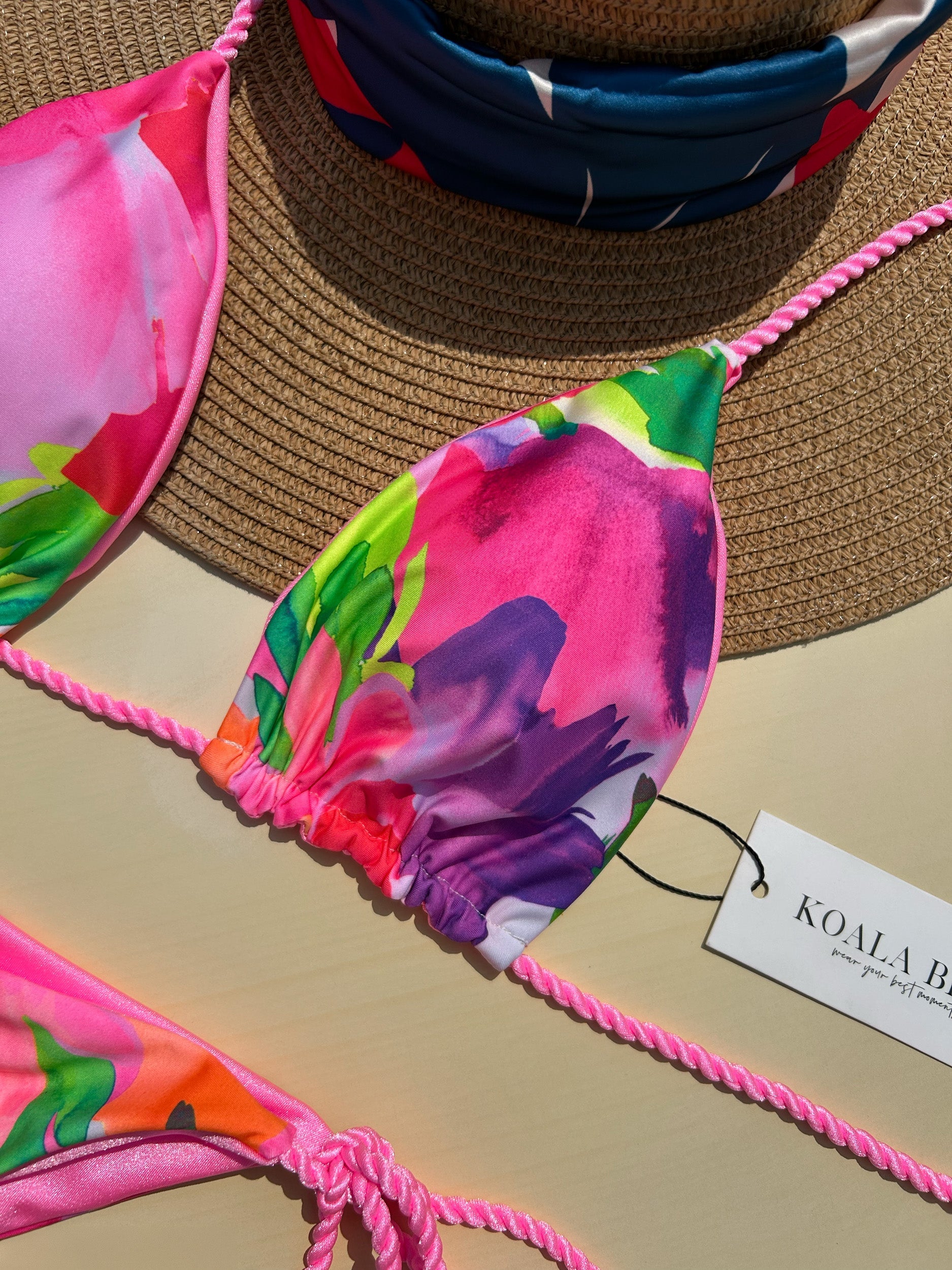 Tulum Pink Reversible Bikini Set