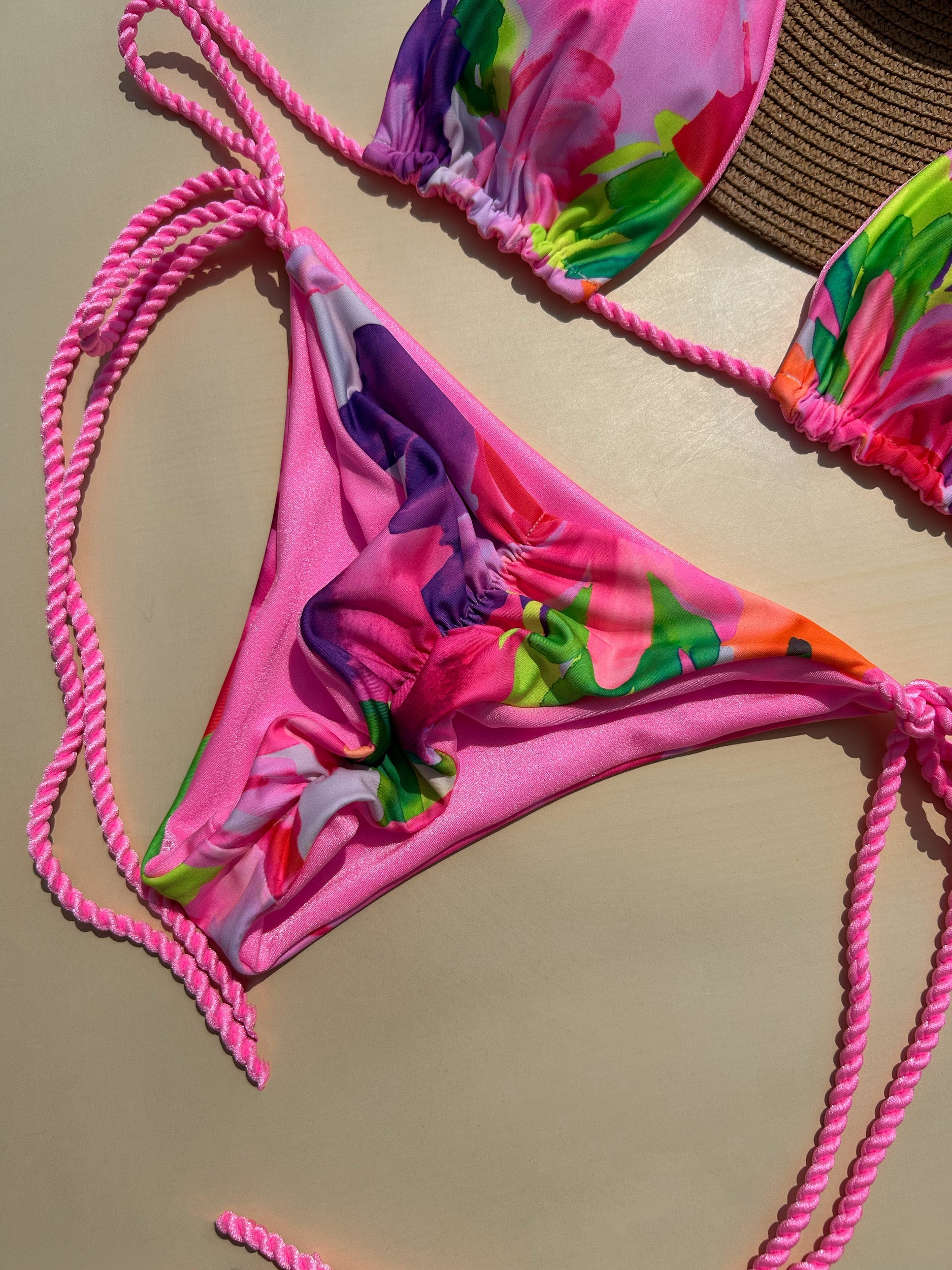 Tulum Pink Reversible Bikini Set