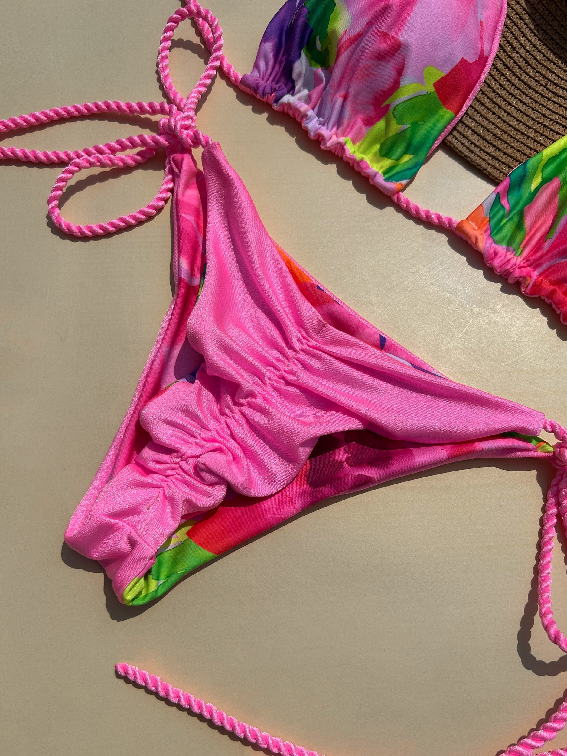 Tulum Pink Reversible Bikini Set