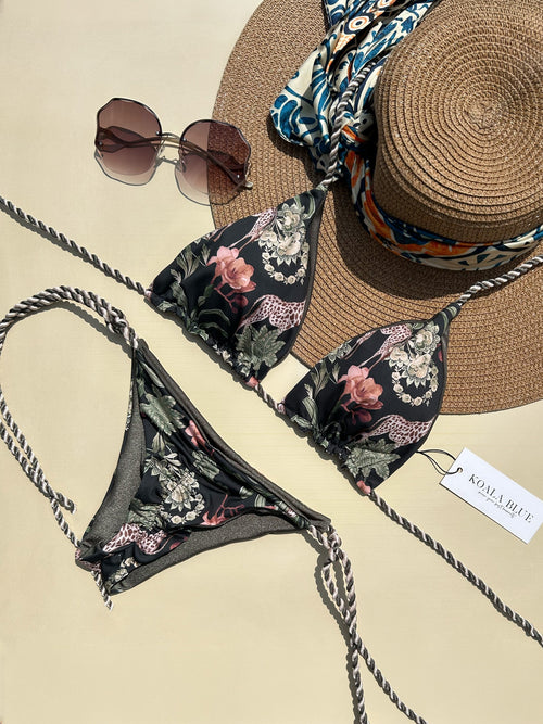 Tulum Olive Reversible Bikini Set