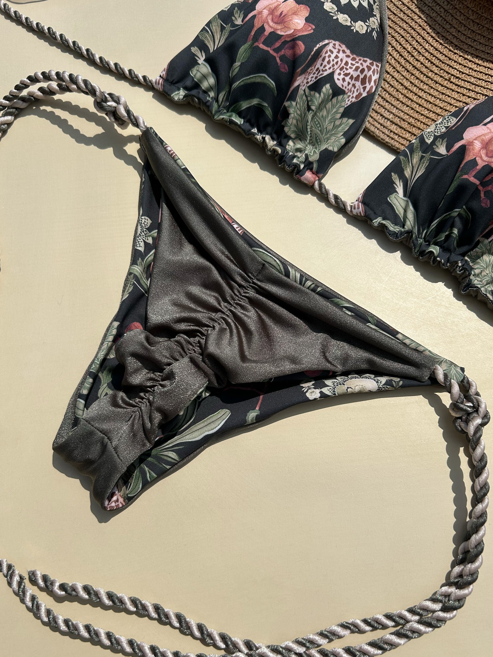 Tulum Olive Reversible Bikini Set