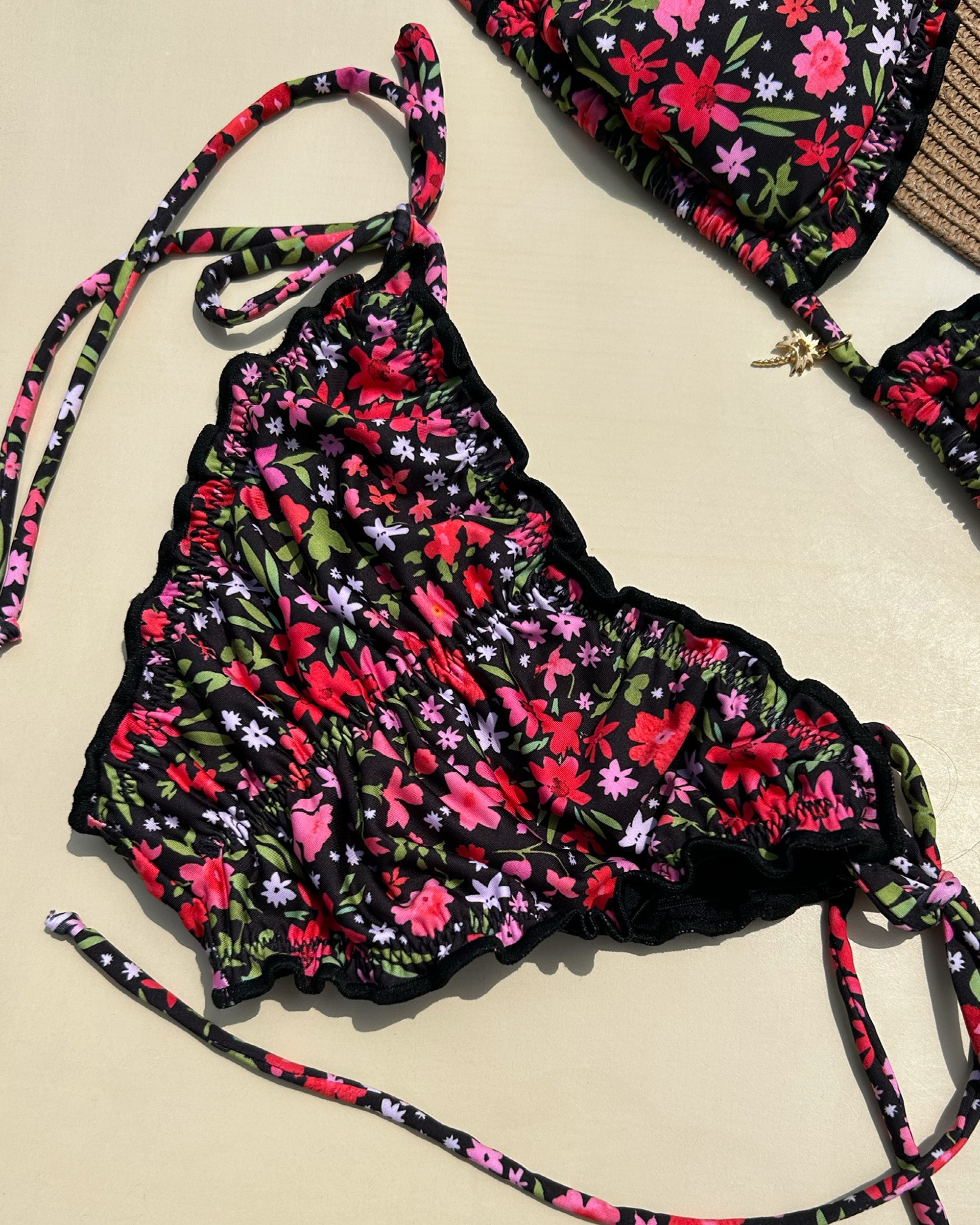Charlotte Floral Noir Bikini Set