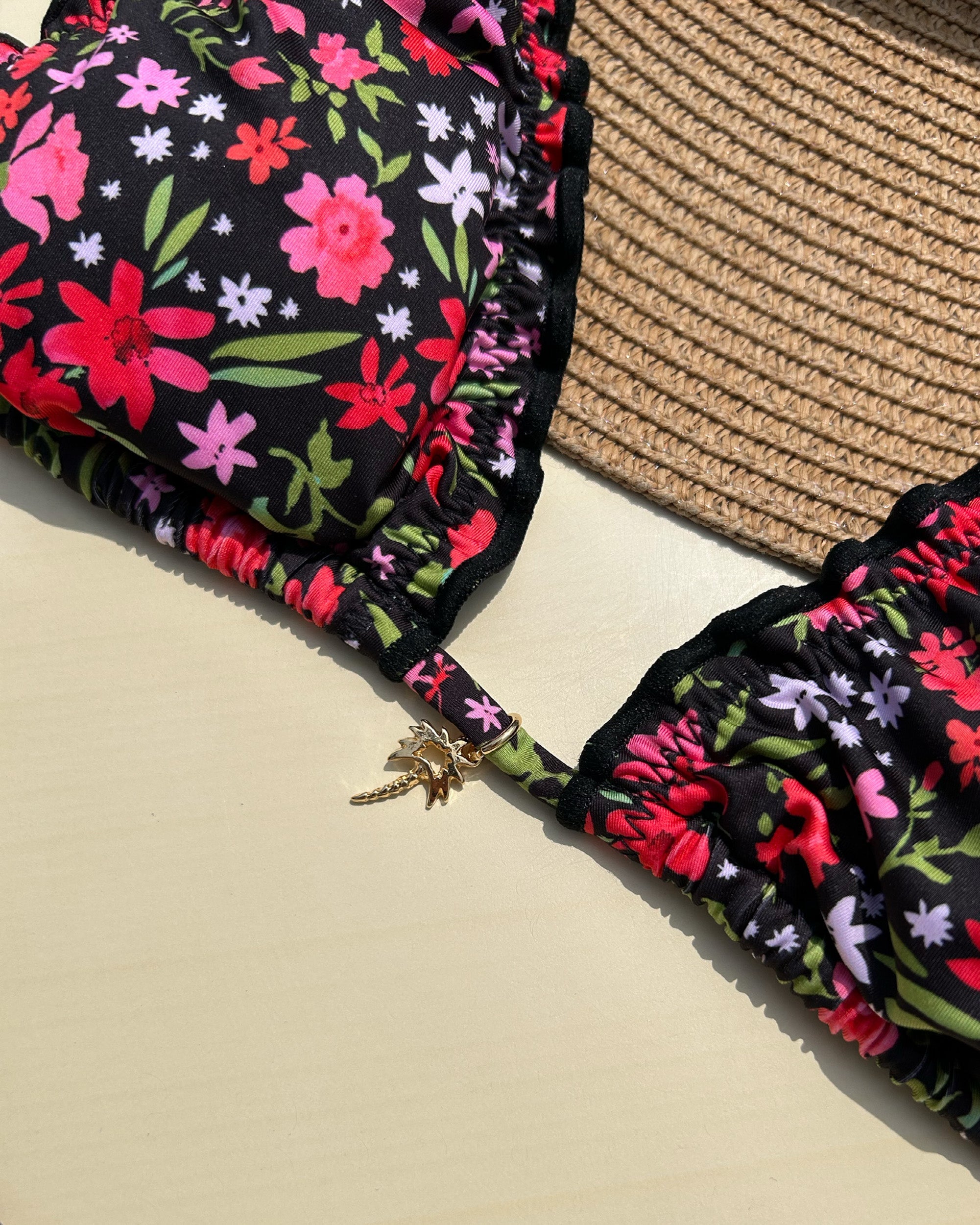 Charlotte Floral Noir Bikini Set