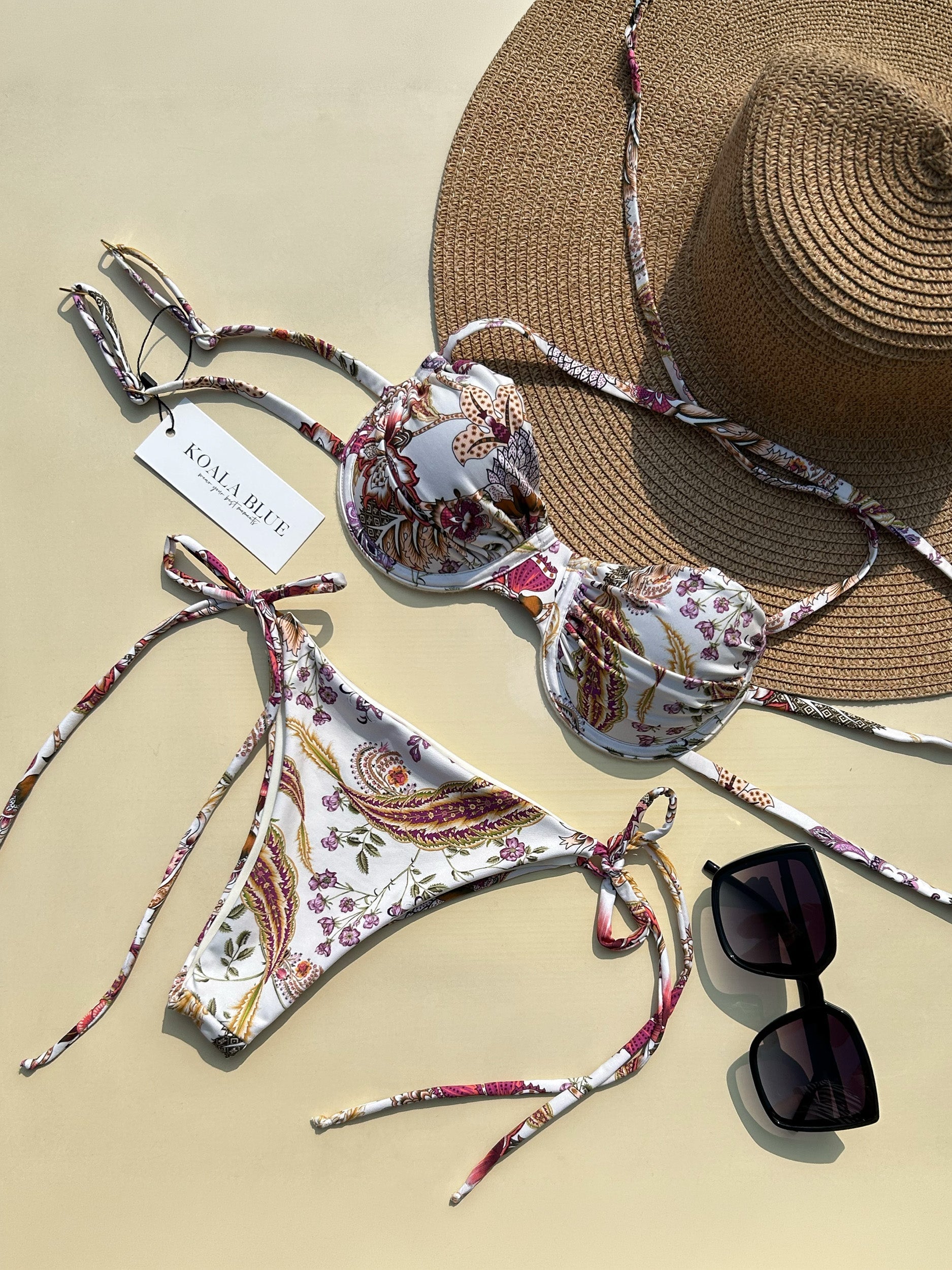 Freya Floral Blanc Push-Up Bikini Set