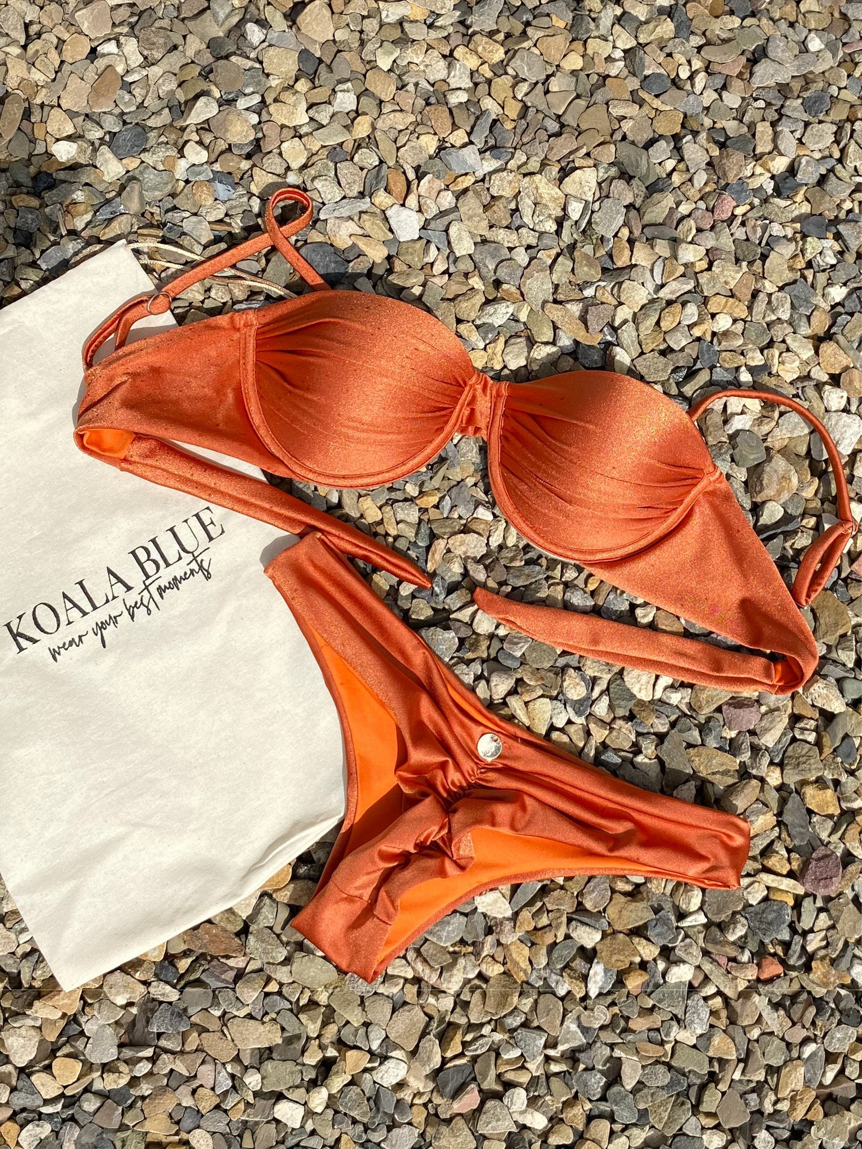 Perla Terracotta Push-Up Bikini Set