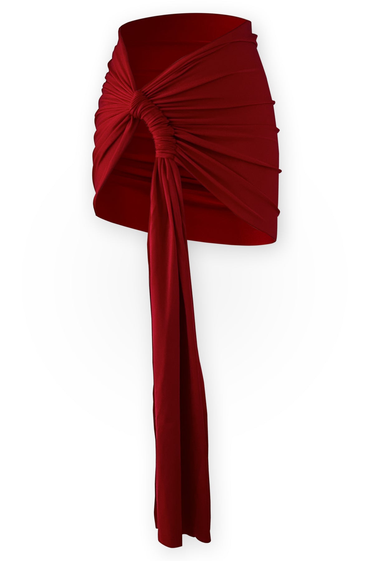 Cannes Knot Detail Mini Sarong - Merlot