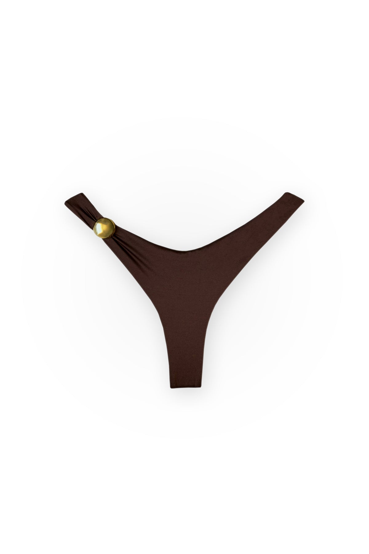 Gia Gold Button Bottom - Espresso