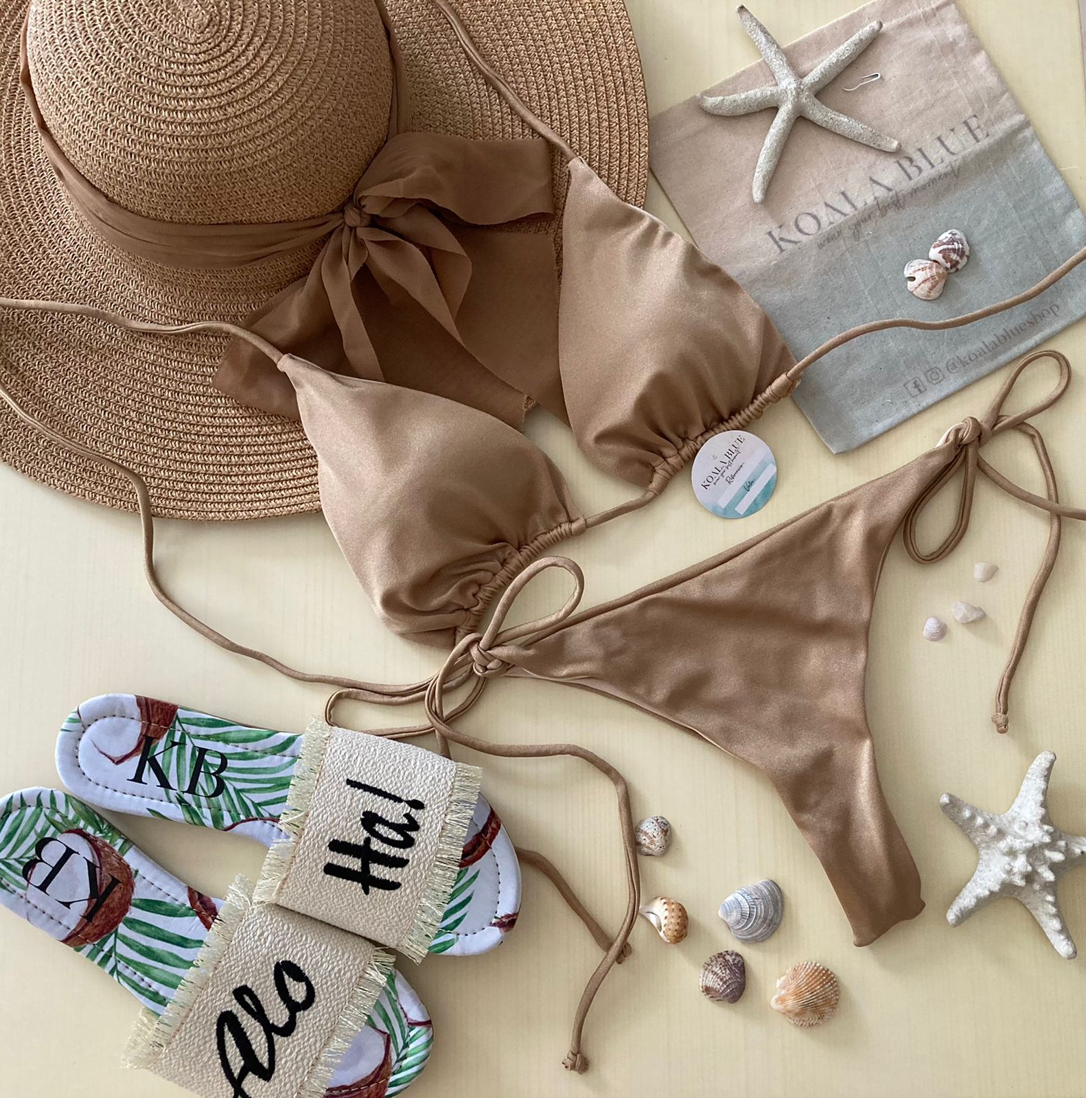 Gold Triangle Bikini Set