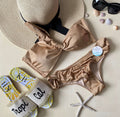 Champagne Gold Bandeau Bikini Set