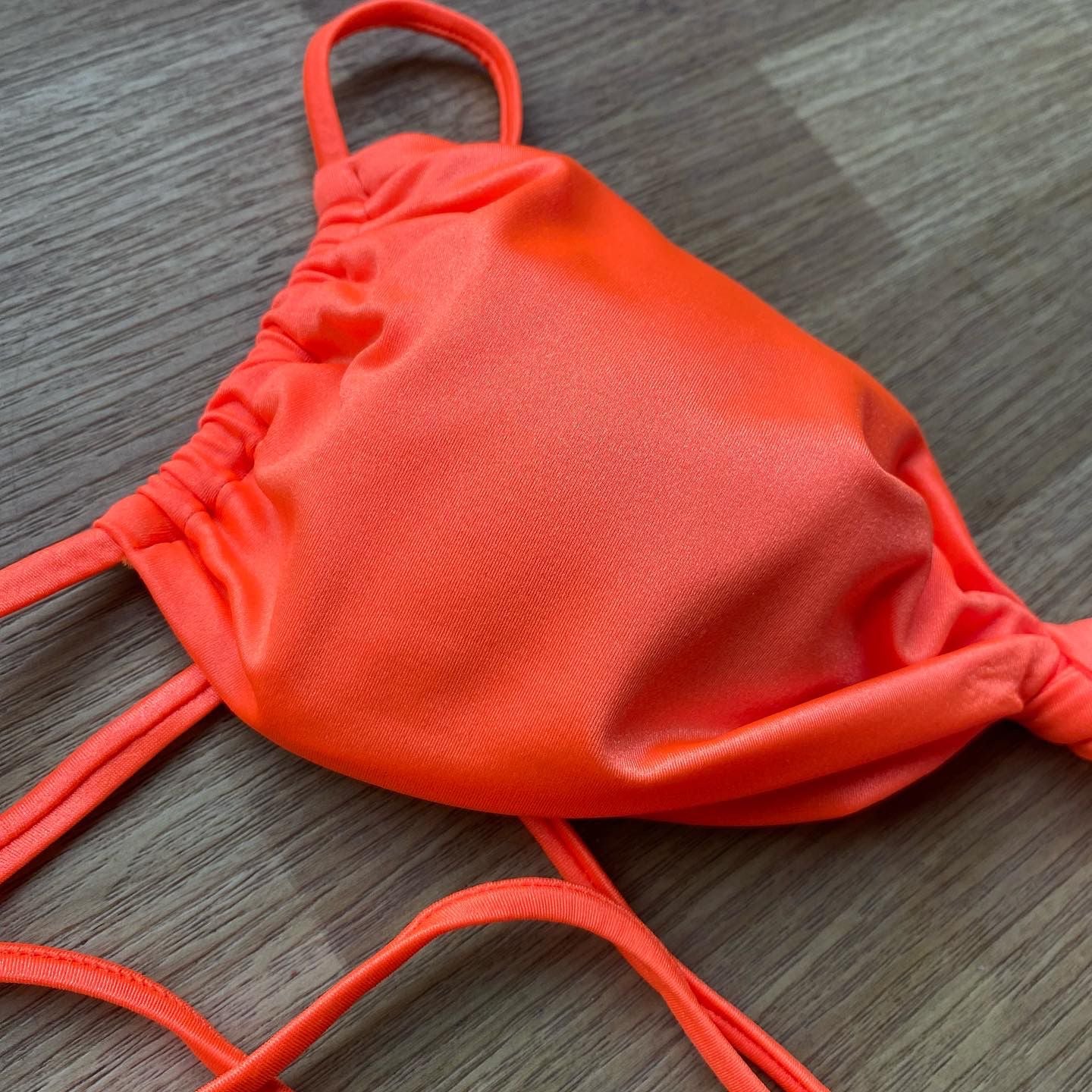 Crystal Sands Neon Orange Bikini Set