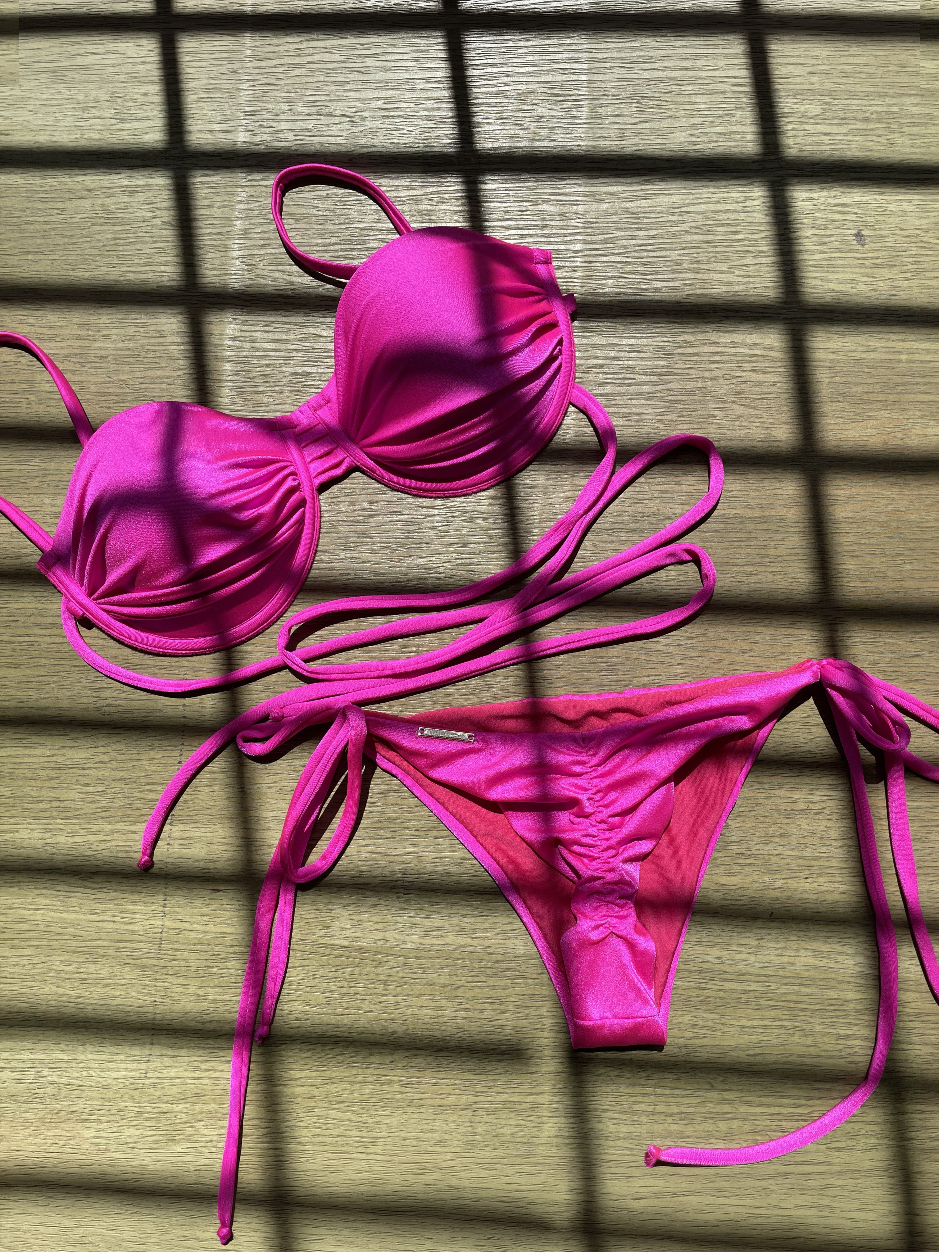 Bora Bora Fuchsia Push-Up Bikini Set