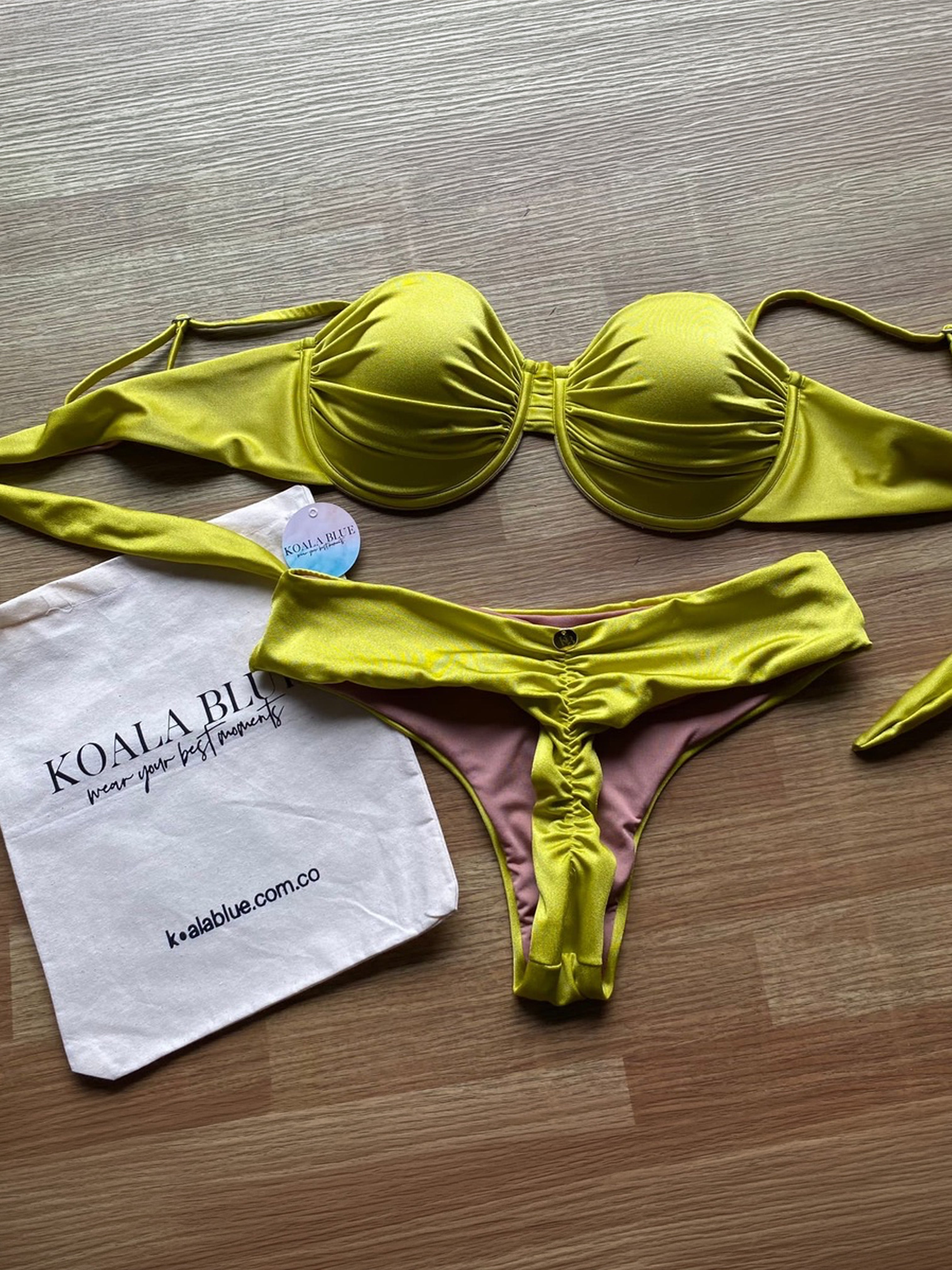 Perla Pistachio Push-Up Bikini Set